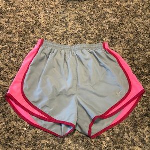 Nike Athletic Shorts - Small - Dove Grey & Pink